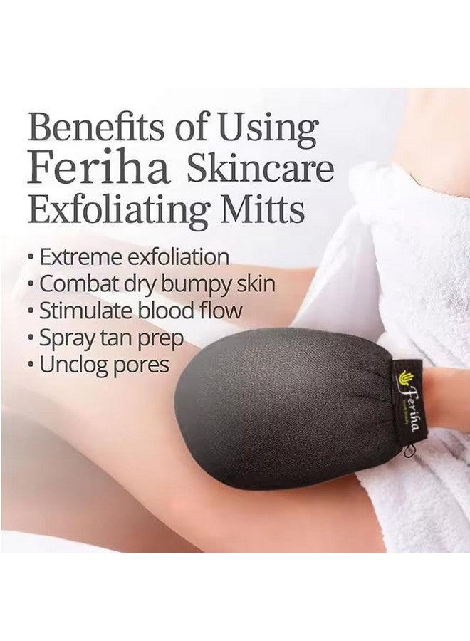 FERIHA Sultana Original Kessa Glove, Heavy Exfoliating Scrubber. Microdermabrasion Mitt, Keratosis Pilaris Dead Skin, Deep Pore Cleansing & Spray Tan Remover, Medium Rough, Long Lasting, Made in Morocco  - Image 5