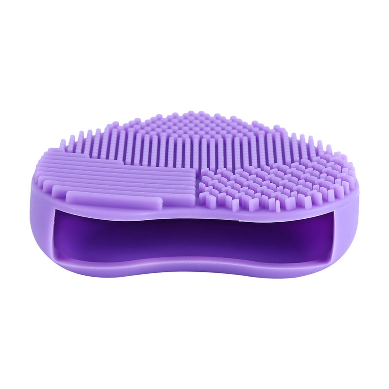 Makeup Brush Cleaner Silicone Cosmetic Foundation Powder Remove Board Washing Scrubber (Rose) - Image 4