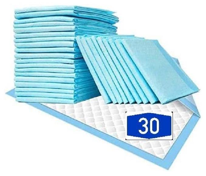 Cherry Medical Supply 30-Pieces Packed in 3 Pouches 60 cm x 90 cm XL Disposable Underpads, Incontinence Pads, Chux, Bed Covers, Puppy Training Thick, Super Absorbent Protection for Kids Adults Elderly - Image 1