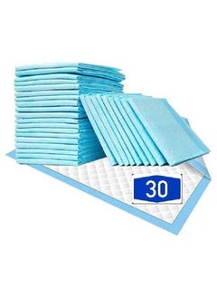 شيري ميديكال سابلاي 30 قطعة معبأة في 3 كيس مقاس 60 سم × 90 سم، فرشات حماية للاستعمال مرة، أغطية سرير، سميكة، حماية فائقة الامتصاص للأطفال والبالغين وكبار السن  - Image 1