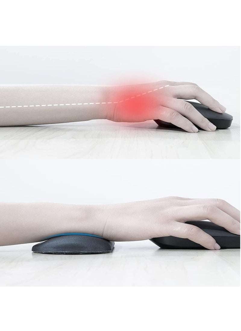 Rubik - Keyboard Wrist Rest Pad and Mouse Wrist Rest Pad, Soft Memory Foam Ergonomic Hand Wrist Support for Computer, PC, Laptop, Comfort with Massage Hole for Productive Typing and Gaming (Midnight Blue) - Image 1