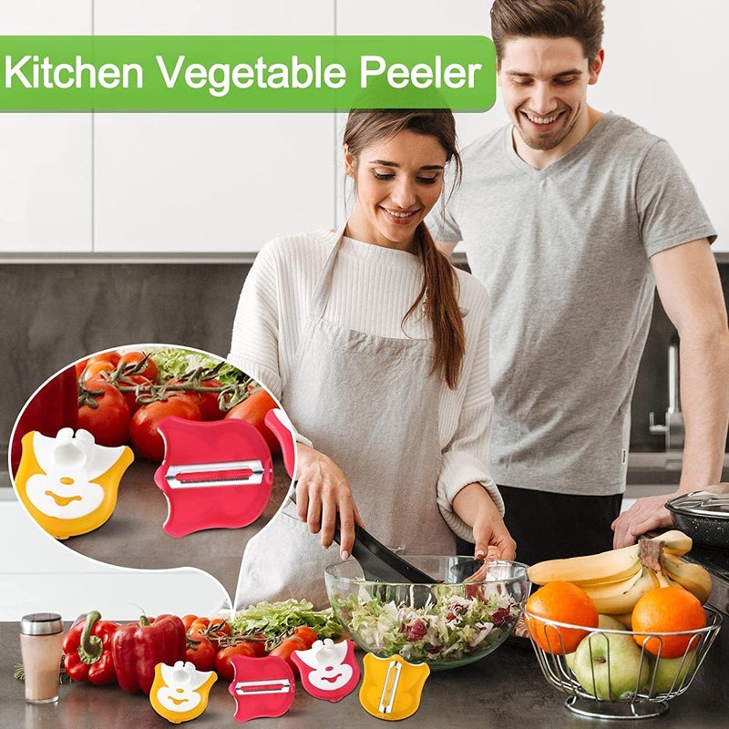 Luckam Vegetable Fruit Peeler, Hand Palm Finger Peeler, with Comfortable Grip to Peel Potato Pumpkin Carrot, in Random Color, 4 Pieces - Image 5