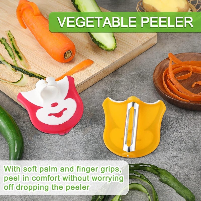 Luckam Vegetable Fruit Peeler, Hand Palm Finger Peeler, with Comfortable Grip to Peel Potato Pumpkin Carrot, in Random Color, 4 Pieces - Image 4