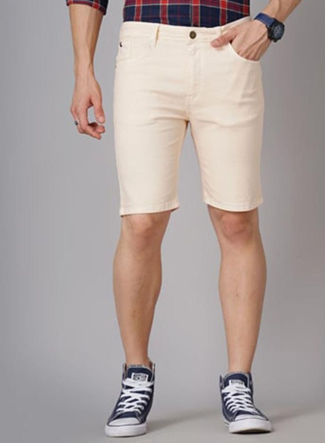 Take Two Men Slim Fit Solid Shorts By HardSoda - Image 1