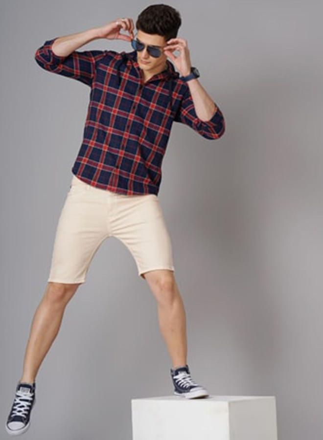 Take Two Men Slim Fit Solid Shorts By HardSoda - Image 4