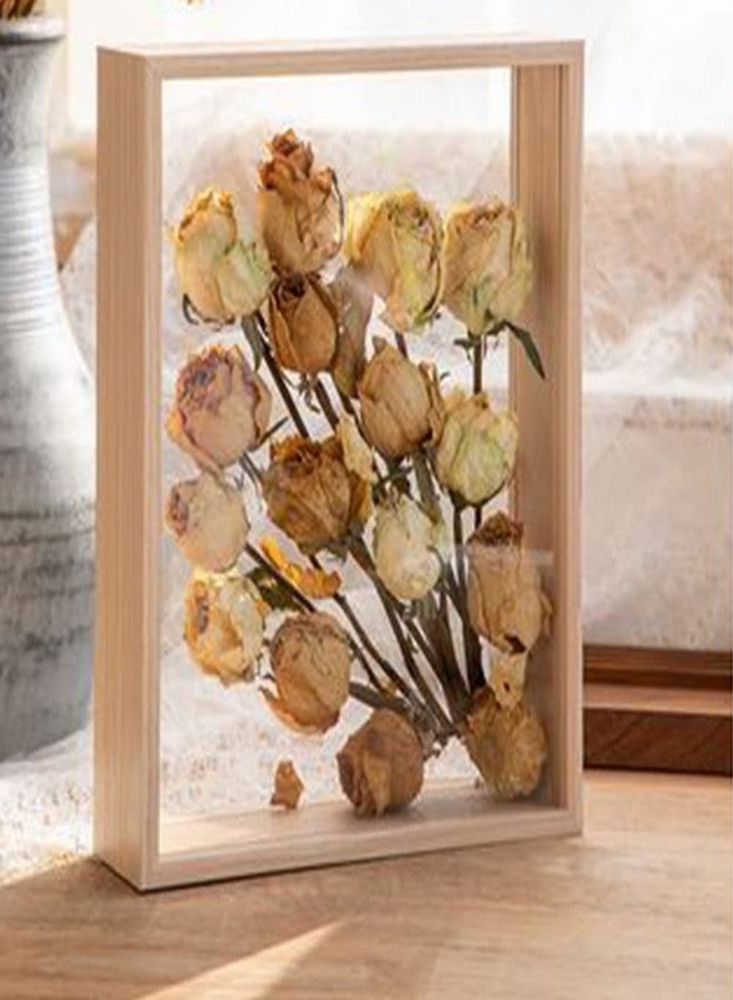 OUKEYI Wooden Dried Flower Photo Frame,Shadow Box Frame 8 x 10 Shadowbox Display Case Picture Frame Dried Flower Display Stand Decorative Floating Photo Frame（8 x10''） - Image 3