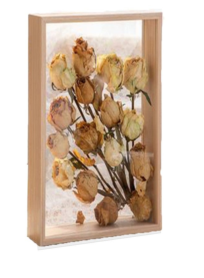 OUKEYI Wooden Dried Flower Photo Frame,Shadow Box Frame 8 x 10 Shadowbox Display Case Picture Frame Dried Flower Display Stand Decorative Floating Photo Frame（8 x10''） - Image 1