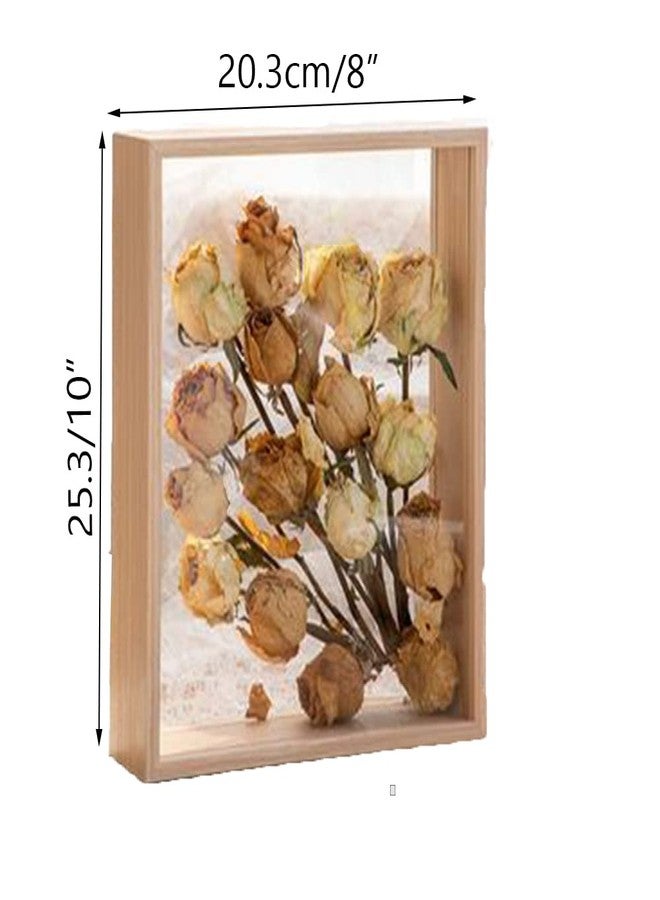 OUKEYI Wooden Dried Flower Photo Frame,Shadow Box Frame 8 x 10 Shadowbox Display Case Picture Frame Dried Flower Display Stand Decorative Floating Photo Frame（8 x10''） - Image 5