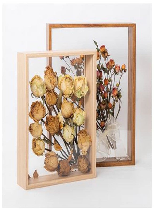 OUKEYI Wooden Dried Flower Photo Frame,Shadow Box Frame 8 x 10 Shadowbox Display Case Picture Frame Dried Flower Display Stand Decorative Floating Photo Frame（8 x10''） - Image 4