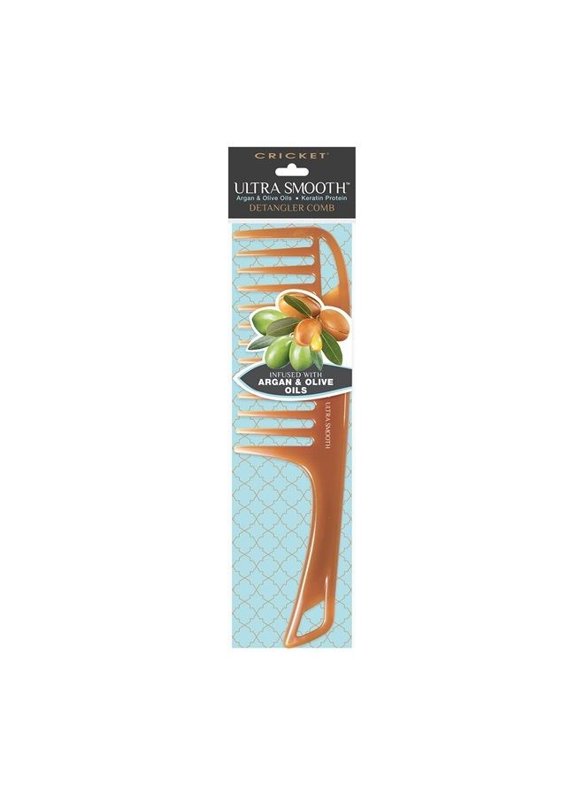 Cricket Ultra Smooth Detangler Comb for Wet, Dry, Long, Thick Hair Anti-Frizz Detangling Shower Comb with Argan & Olive Oils and Keratin Protein Infused Plastic - Image 3