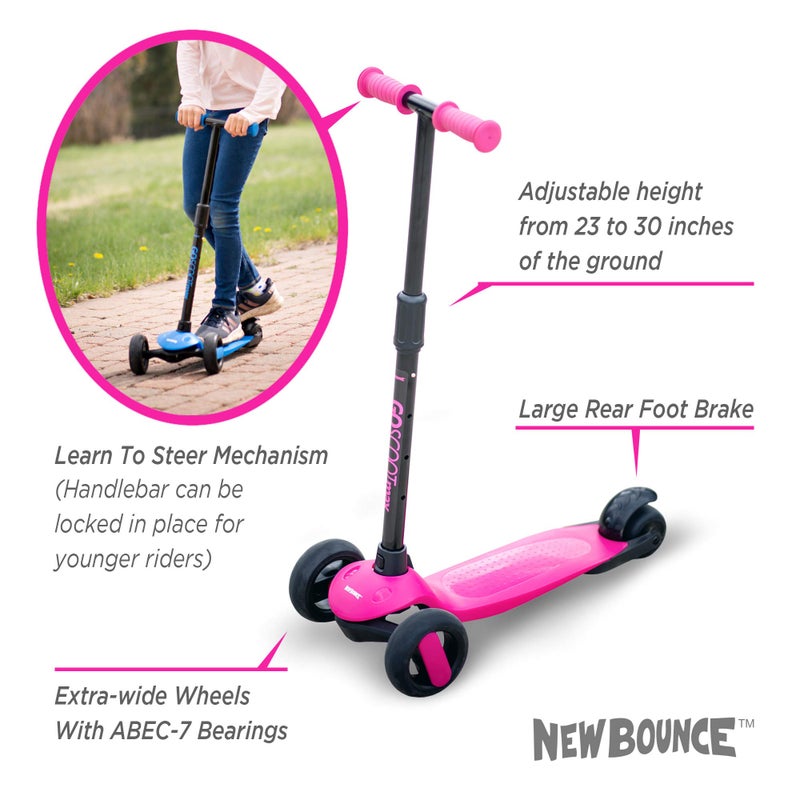 New Bounce New-Bounce Scooters for Toddlers - 3 Wheel Scooter for Kids with Adjustable Handlebar - The GoScoot MAX is Perfect for Children and Toddlers, Girls and Boys Ages 3-10 - Image 2