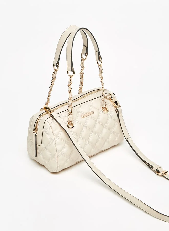 سيليست Women Quilted Bowler Bag With Zip Closure