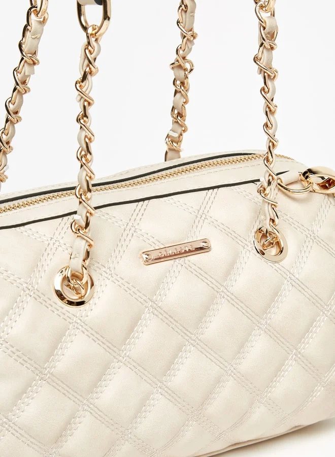 سيليست Women Quilted Bowler Bag With Zip Closure