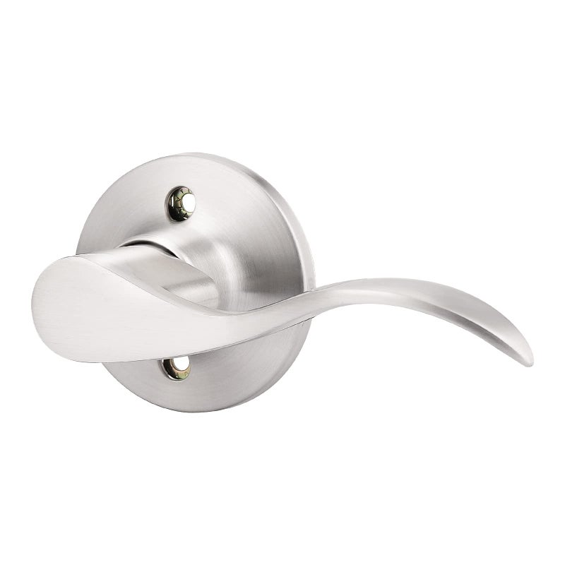 GOBEKOR Single Dummy Door Lever RightHanded Dummy Door Handle Nickel for Closet French Doors NonTurning Door Handle Pull 1 Pack