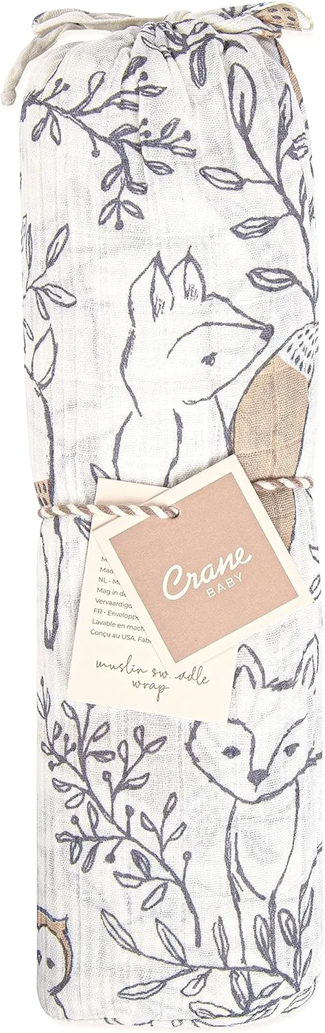 Crane BABY Crane Baby Ezra Single Swaddle Wraps - Woodland Design