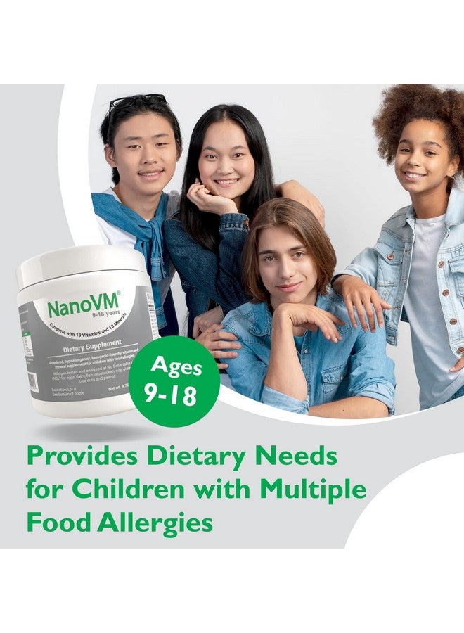 NanoVM 9-18 Years, Allergen-Free Kids Multivitamin, Unflavored Powdered Vitamins, Multivitamin Powder with 13 Vitamins & 13 Minerals, Low-Carbohydrate Vitamin Supplements, 275g - Solace Nutrition - Image 2