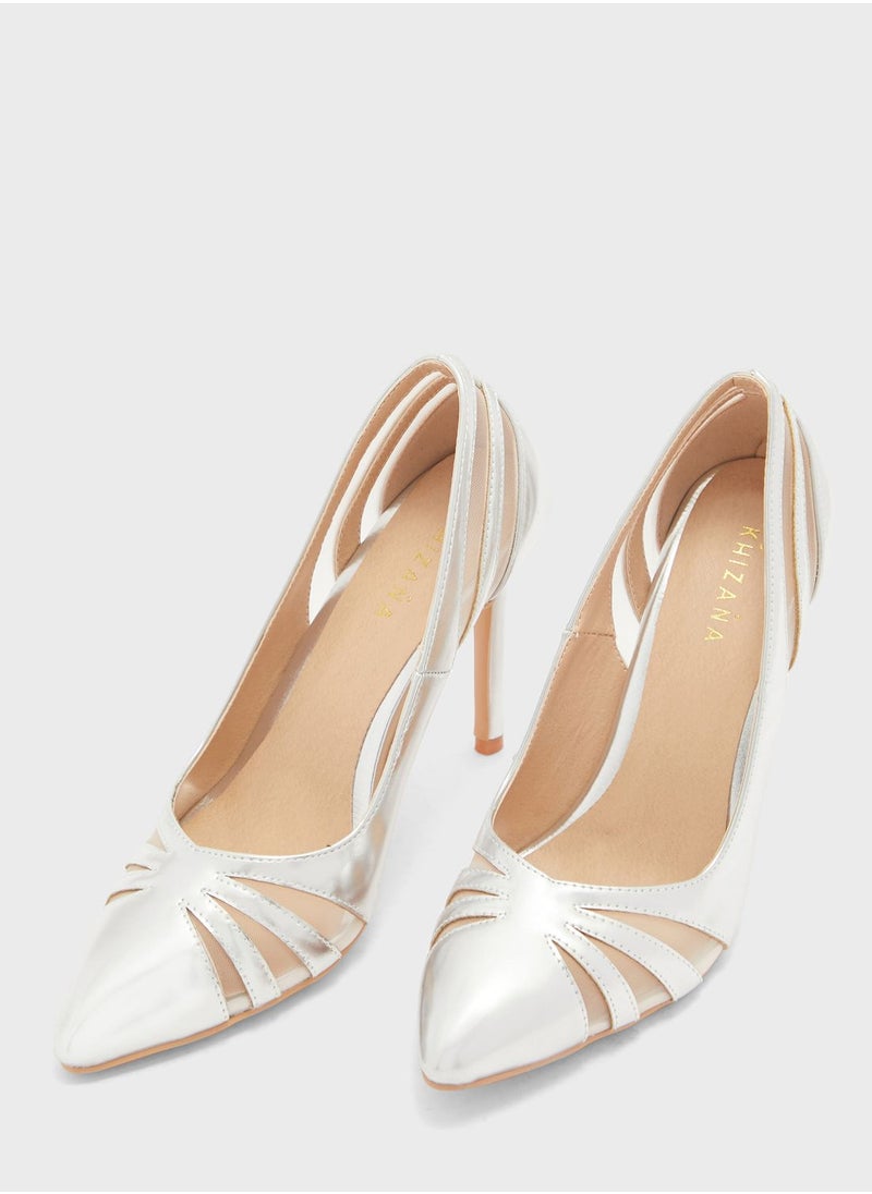 Khizana - Cutout Detail Pointed Pump - Image 1