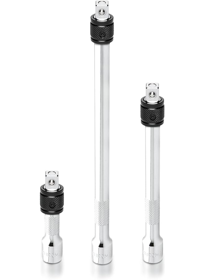 نيكو 00295A 3 8 "محرك قفل تمديد شريط مجموعة 3 قطعة 3" 6 "10" إزالة المقابس وشمعات الإشعال Cr V فضي  - Image 1