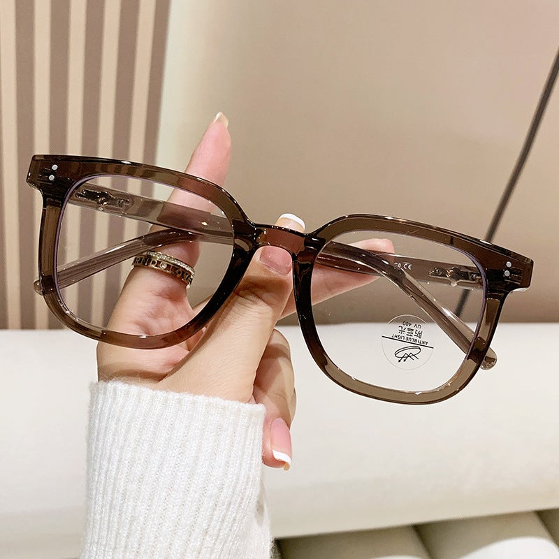 نظارات TR90 بإطار كبير، نمط كوري، مانعة للضوء الأزرق، موديل 8019 - Image 1