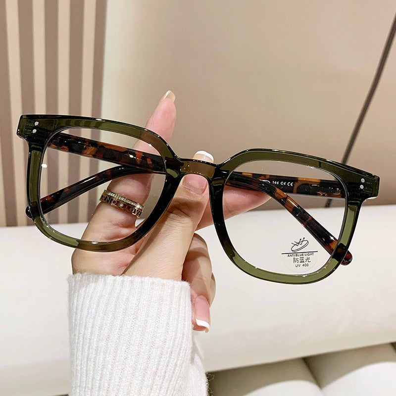 نظارات TR90 بإطار كبير، نمط كوري، مانعة للضوء الأزرق، موديل 8019 - Image 3