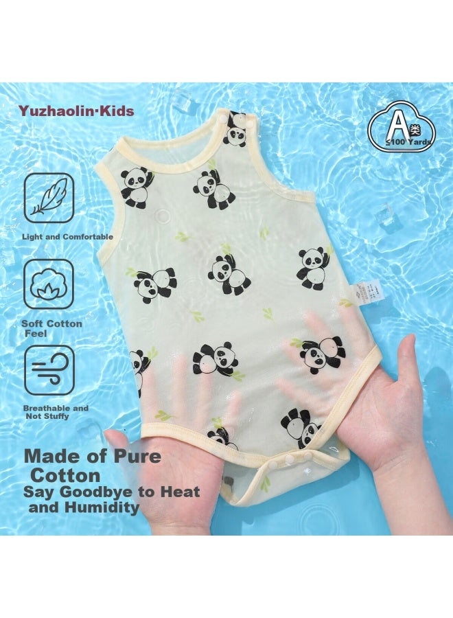 Yuzhaolin Baby Clothes, Summer Infant Romper, Onesie, Crawling Suit, Class A Pure Cotton Clothing, Panda Onesie - Image 1
