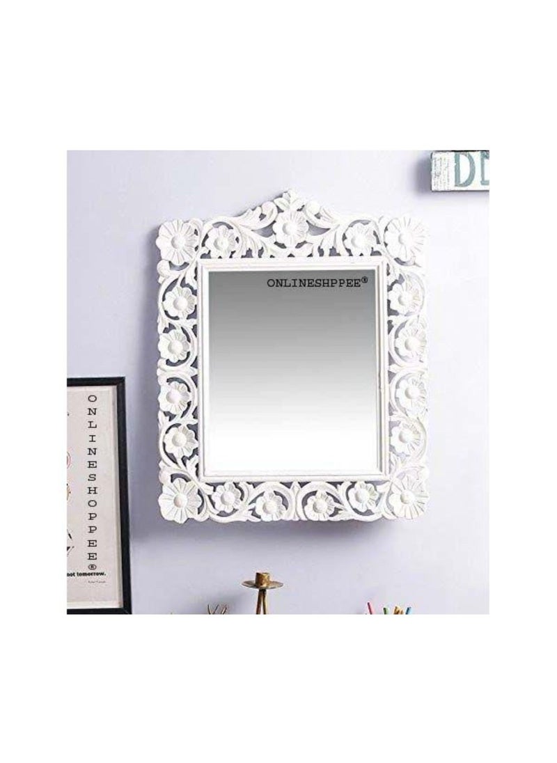 Wooden Twist Wooden Handmade Carved Wall Mirror  - Image 1