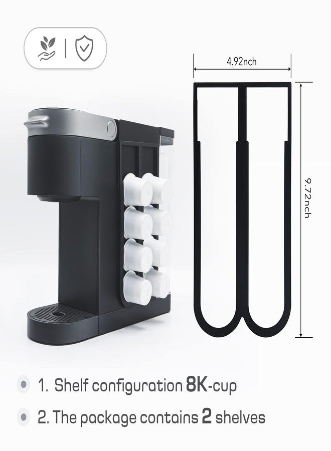 Pilloze K Cup Holder for Keurig Coffee Pod, 2PCS Wall Mount Coffee Pod Holders, Space Saving K-cup Organizer for Small Counts & Cabinets (2 Packs for 16 K Cups) - Image 2