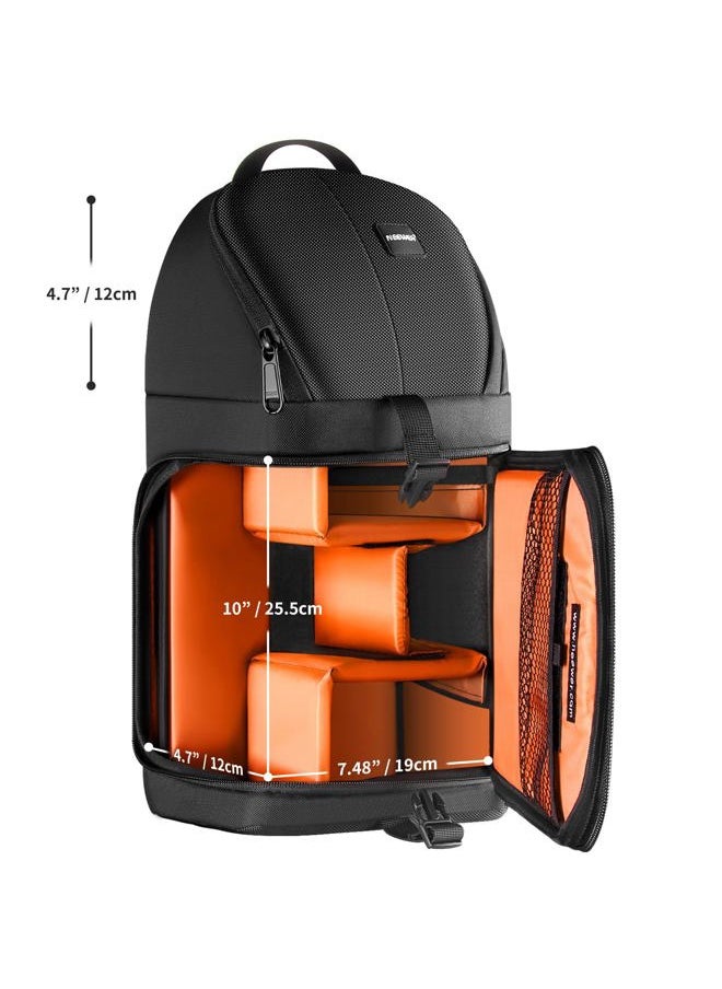 Neewer Neewer Professional Camera Case Sling Backpack for Nikon Canon Sony and Other DSLR Cameras and Lens,Tripod,Other Accessories,Durable Waterproof and Tear Proof Bag with Padded Dividers(Orange Interior)  - Image 5