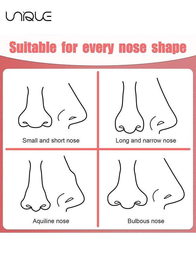 Unique - 2PCS Nose Contour Brushes, Contour Brush Nose U Shape Brush, Double Ended Makeup Brush Practical 2-in-1 Precision Duo Brush Buffing Brush for Defining Cheek Bones Easy Nose Contour (White) - Image 1