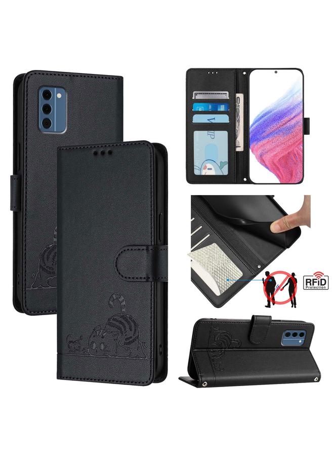 اس-توب جراب لهاتف Nokia C300 من الجلد المنقوش بتقنية RFID مع حبل تعليق - Image 1