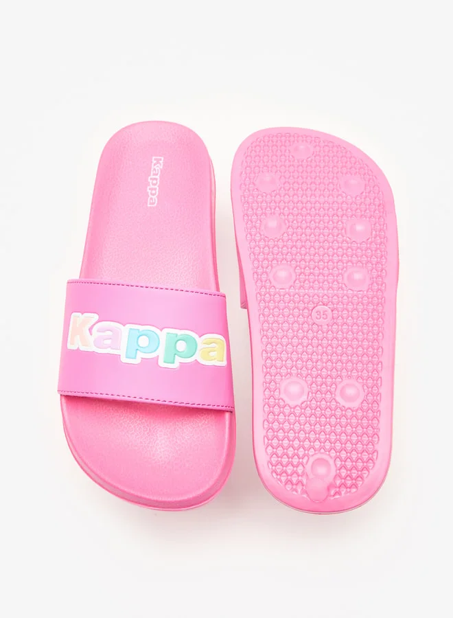 Kappa Girls' Logo Detail Slip-On Slide Slippers