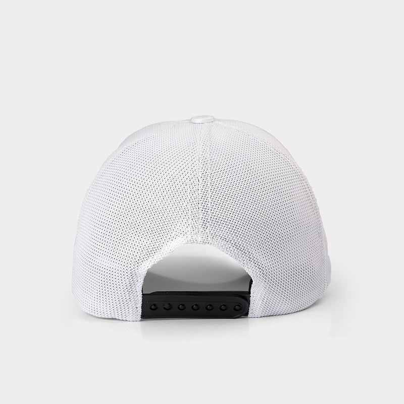 Black Börk V1 Trucker Wake Up - Unisex Black Peaked-White Hat with 3 Code Logo  - Image 5