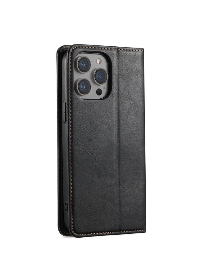 Suteni Case For iPhone 15 Pro Max J02 Oil Wax Wallet Leather Phone Case - Image 3