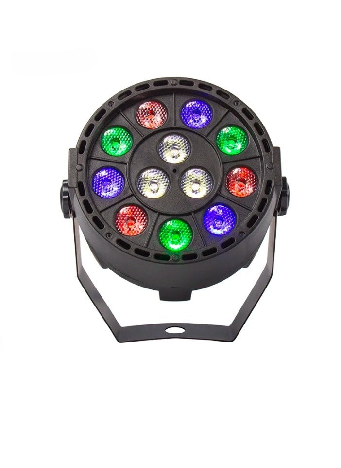 ارواق ضوء LED Par مع دعامة تثبيت، ضوء مسرح عالي السطوع مع لون RGBW، مصابيح حفلات صغيرة خفيفة الوزن ومحمولة، إضاءة تحكم DMX لحفلات الزفاف وحفلات النادي  - Image 1