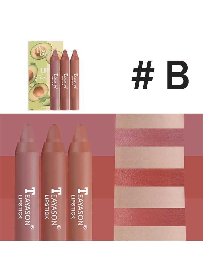 تي ياسون 3 قطع مجموعة أحمر شفاه عارية ، أحمر شفاه غير لامع مقاوم للماء طويل الأمد ، كوب غير لاصق مخملي ملمع شفاه ، صبغة أحمر شفاه غير لامع مكياج الشفاه الاحترافي ، مجموعة ب - Image 2