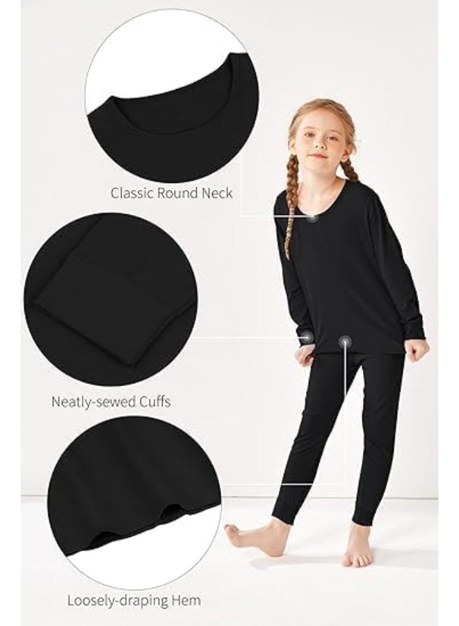 SKT Shiketro Thermal Underwear Set for Kids, Children's Thermal Set Long Johns Underwear for Boys Girls Thermal Top and Bottom Set for Winter Thermo Base Layer for Kids - Image 5