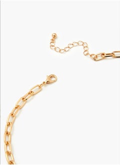 FOREVER 21 Etched Rhinestone Heart Necklace  - Image 4