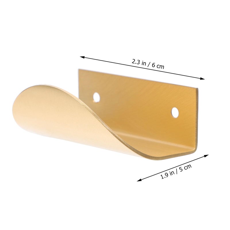 Nordic Style Leaf Shaped Cabinet Handles 60mm Solid Brass Knobs 4 Pack - Image 3