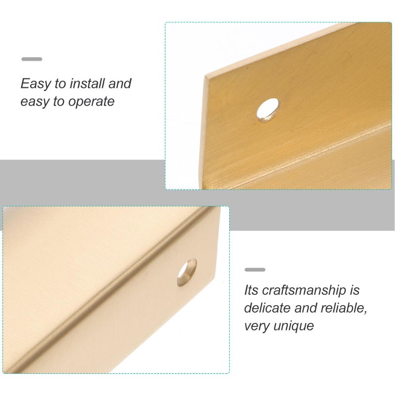 Nordic Style Leaf Shaped Cabinet Handles 60mm Solid Brass Knobs 4 Pack - Image 4