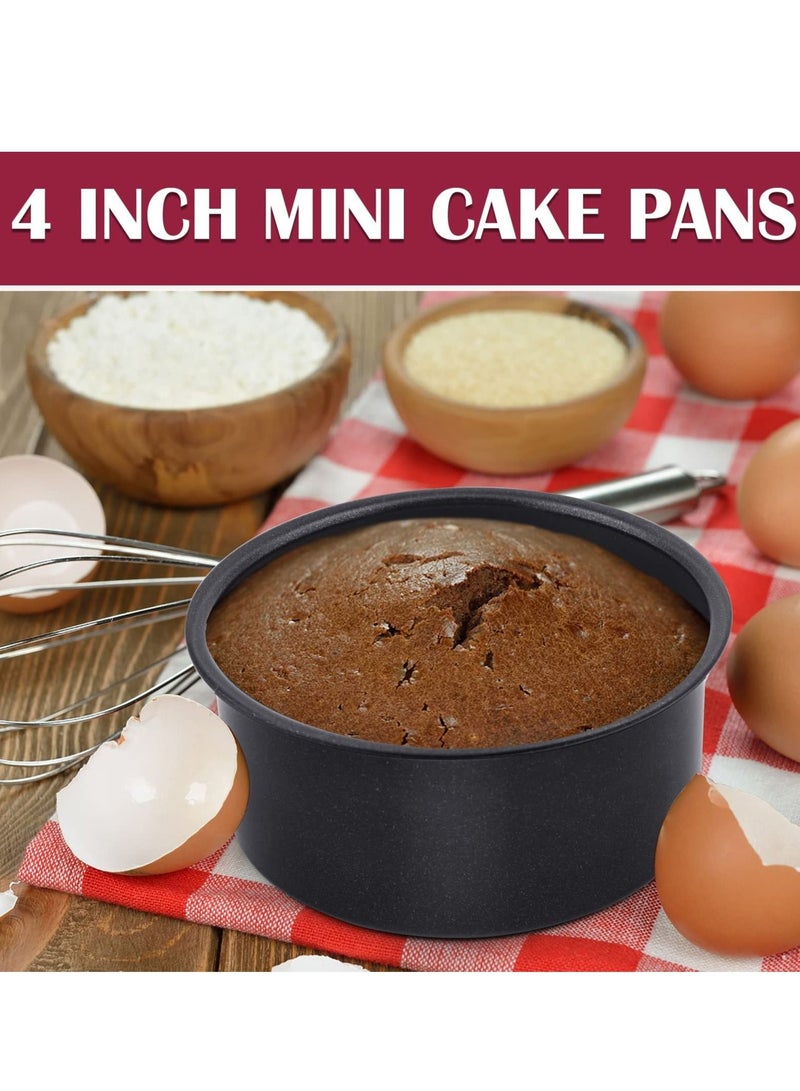 KASTWAVE 4 Inch Cake Pan Set of 3 Nonstick Stainless Steel Small Round Cake Pans Tin for Baking Birthday Wedding Layer Cakes Straight Sides and 2 Inch Depth - Image 5