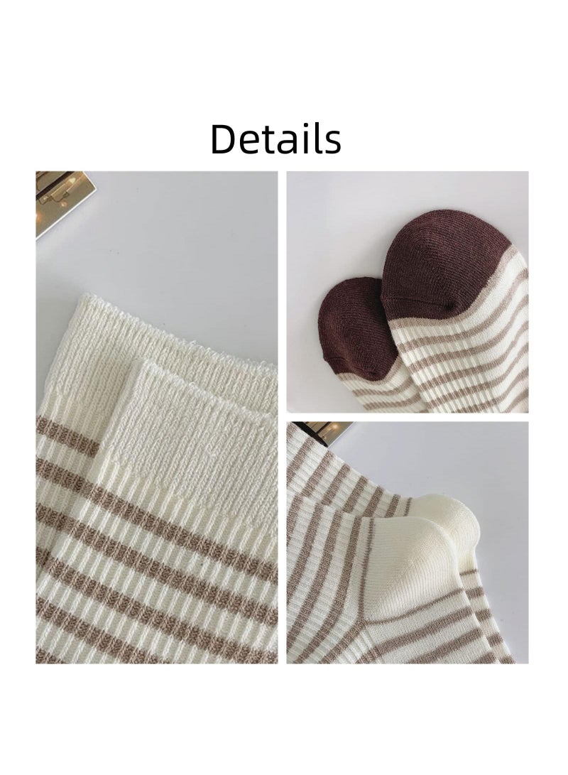 Sweet seven جوارب قطنية لطيفة للنساء والفتيات - 5 أزواج للرياضة والراحة اليومية - Image 4