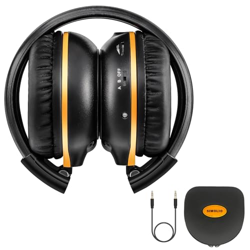 SIMOLIO Infrared Headphones for uConnect & Honda Odyssey & Chrysler Pacifica & GMC Yukon & Chevy Suburban & Cadillac Escalade & Dodge Grand Caravan, Car Headphone for DVD Player Wireless with Case - Image 1