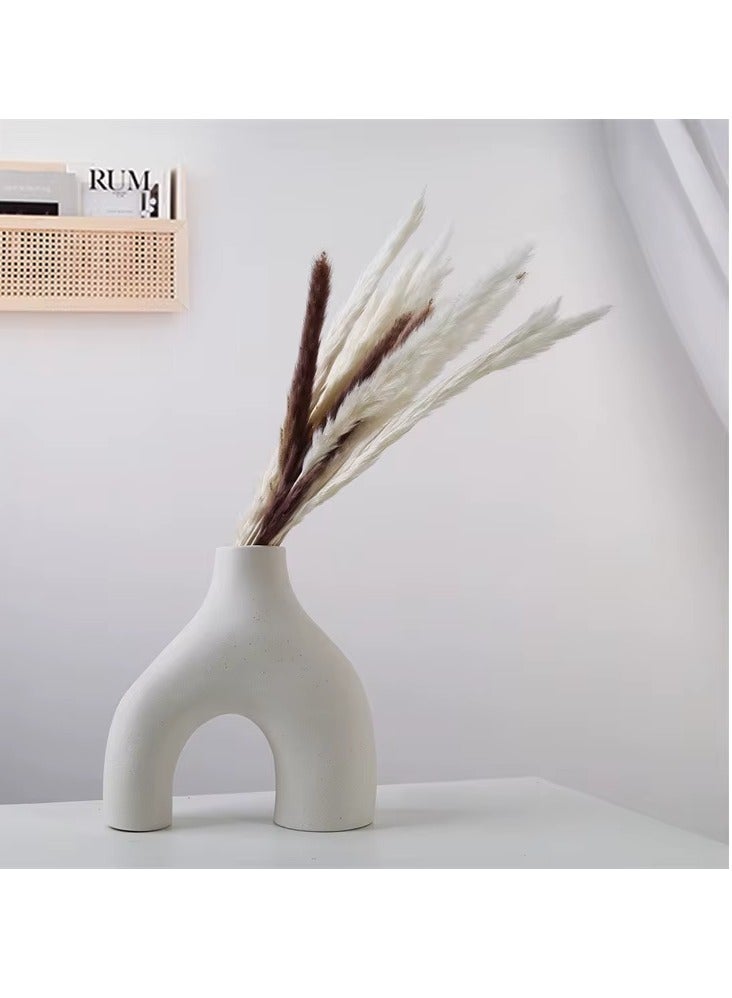 3 مزهرية، لون ابيض ، مزهرية ديكور، مزهرية سيراميك حديثة، مثالية لتخزين الزهور المجففة والزهور الطازجة، مزهرية زهور، غرفة المعيشة المزخرفة، غرفة النوم، 3 مقاسات - Image 2