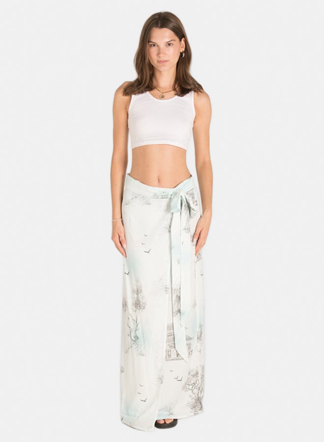 Marco Bergamo Side Knot Printed Skirt  - Image 1