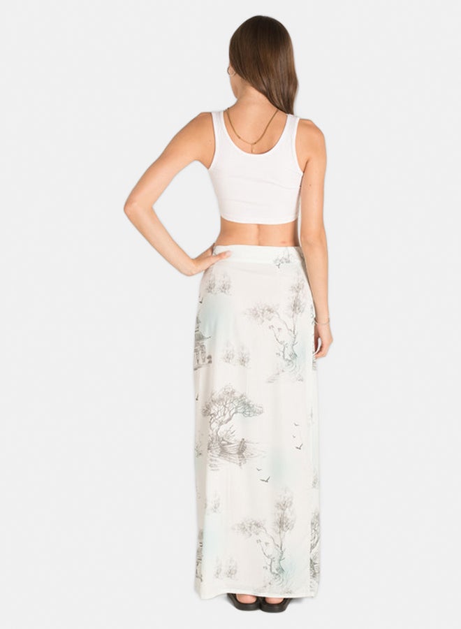 Marco Bergamo Side Knot Printed Skirt  - Image 4