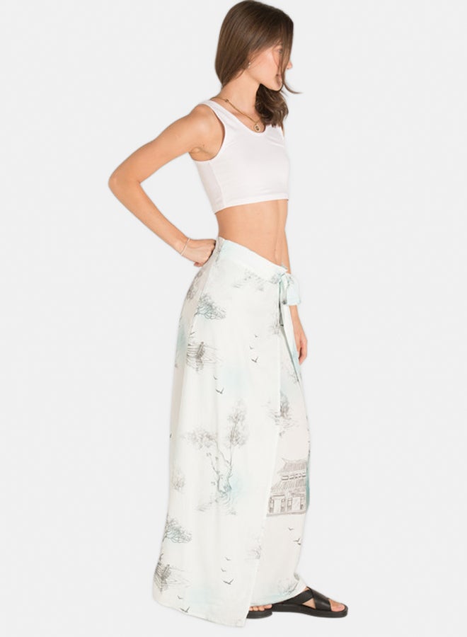 Marco Bergamo Side Knot Printed Skirt  - Image 3