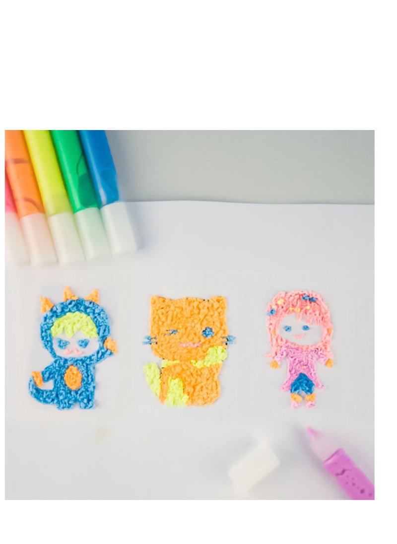 أقلام رسم الفشار الفقاعي DIY، أقلام منتفخة سحرية، قلم فقاعات مطبوع عليه Puffy 3D آمن للفن، قلم فشار سحري، أقلام رسم الفشار الفقاعي DIY الملونة لبطاقات المعايدة وأعياد الميلاد للأطفال