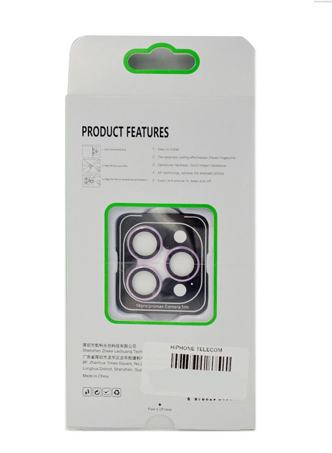 Samos Anti Glare Camera Glass Protector Iphone 14 Pro/14 Pro Max Purple - Image 2