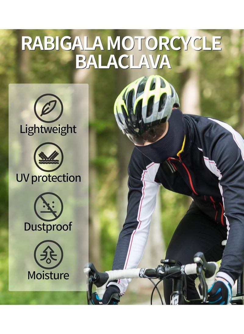 RABIGALA Balaclava Face Mask Ski Mask for Men Women UV Protection Neck Gaiter for Skiing Motorcycle Black, Stretch, M - Image 2