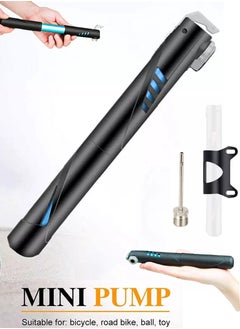 QUTOOB Multifunctional Mini Air Pump - Bicycle Air Pump Tire Inflator for Road and Mountain Bikes, Also An Ideal Portable Pump For Football Basketball Inflatable Toys, Lightweight and Durable Hand Air Pump  - Image 1